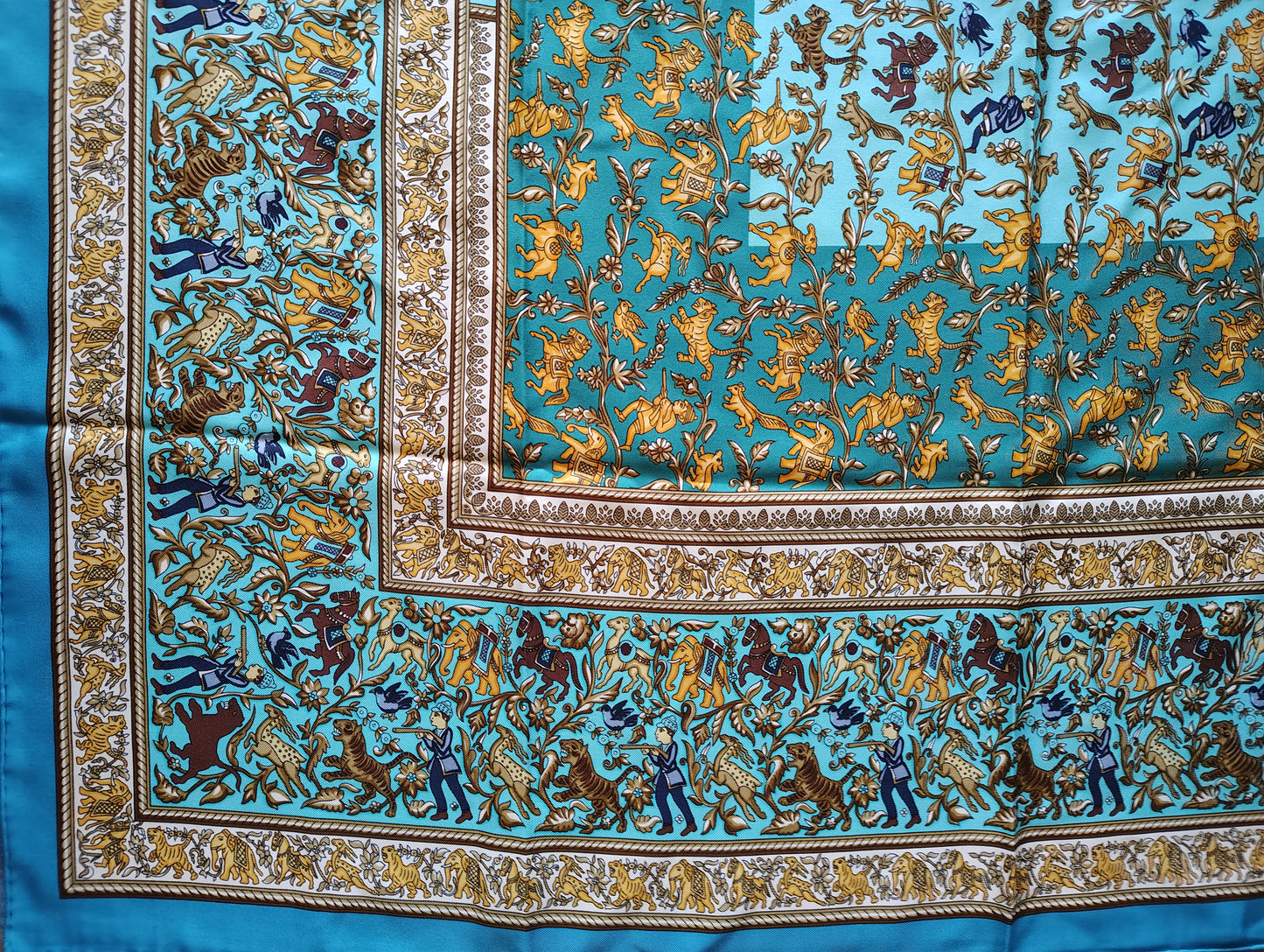 Hermes Carre 90 Silk Scarf Chasse En Inde