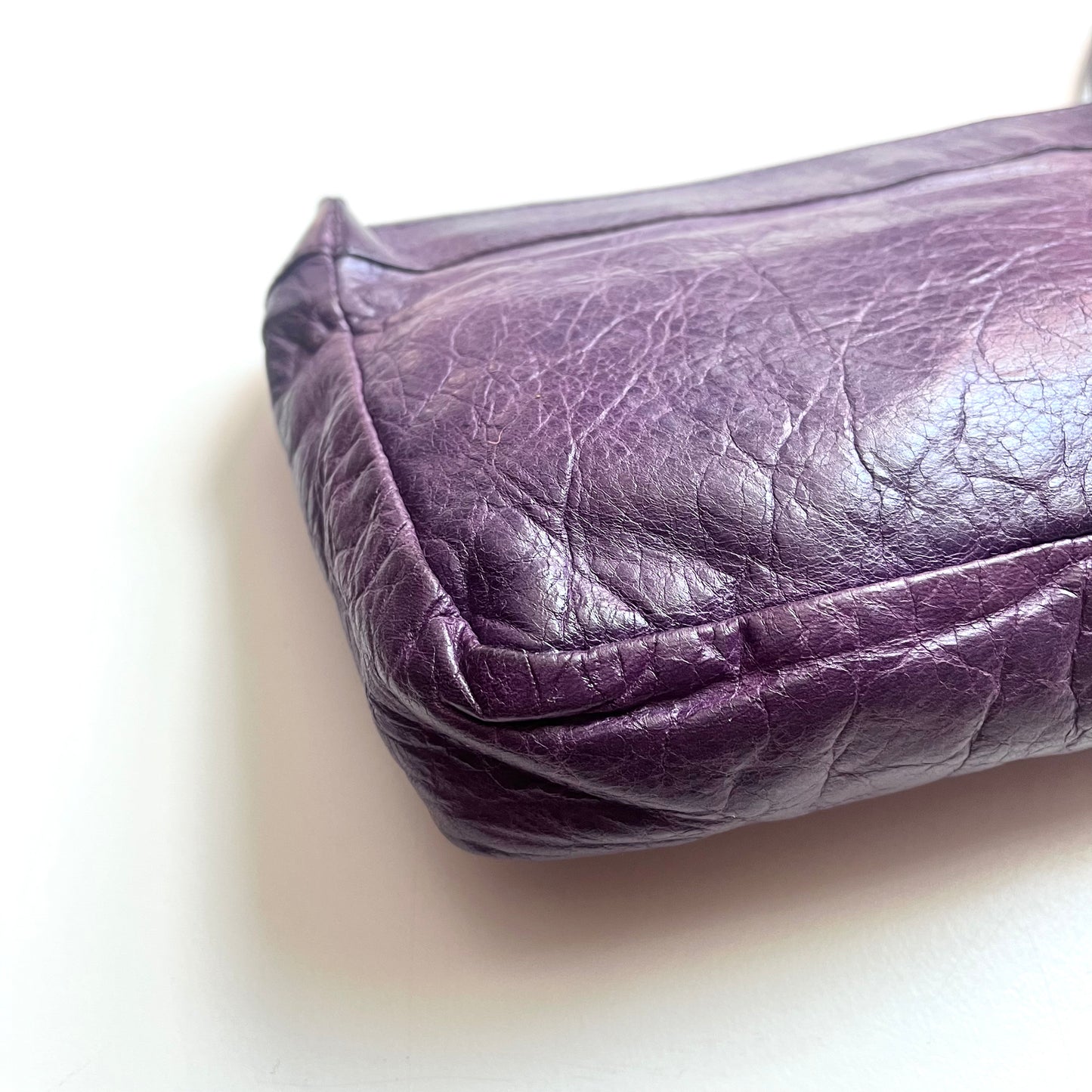 Balenciaga Leather Mini City Clutch