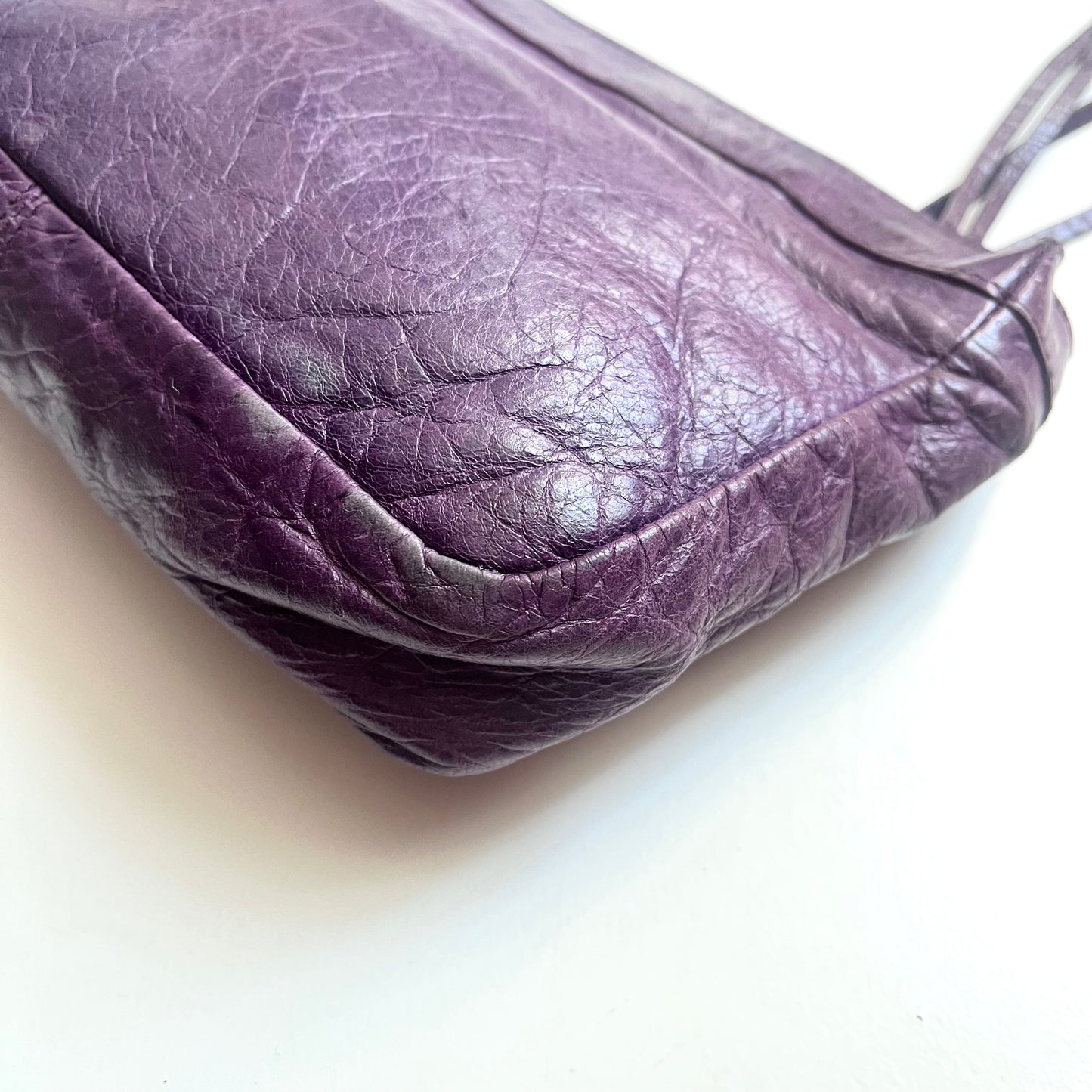 Balenciaga Leather Mini City Clutch
