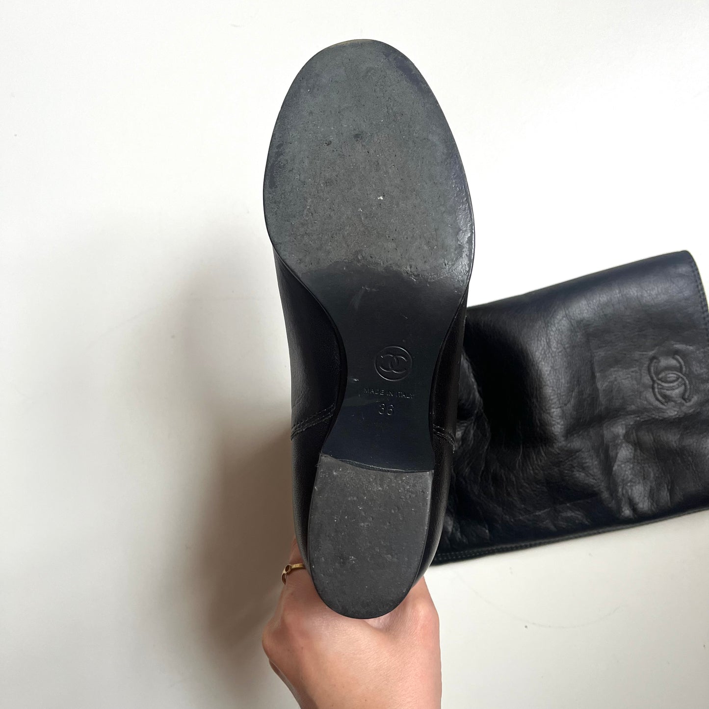 Chanel Leather Boots