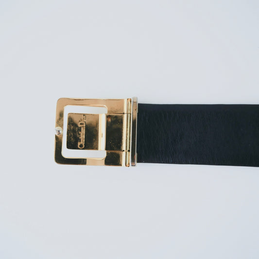 Dior Vintage Leather Navy Belt