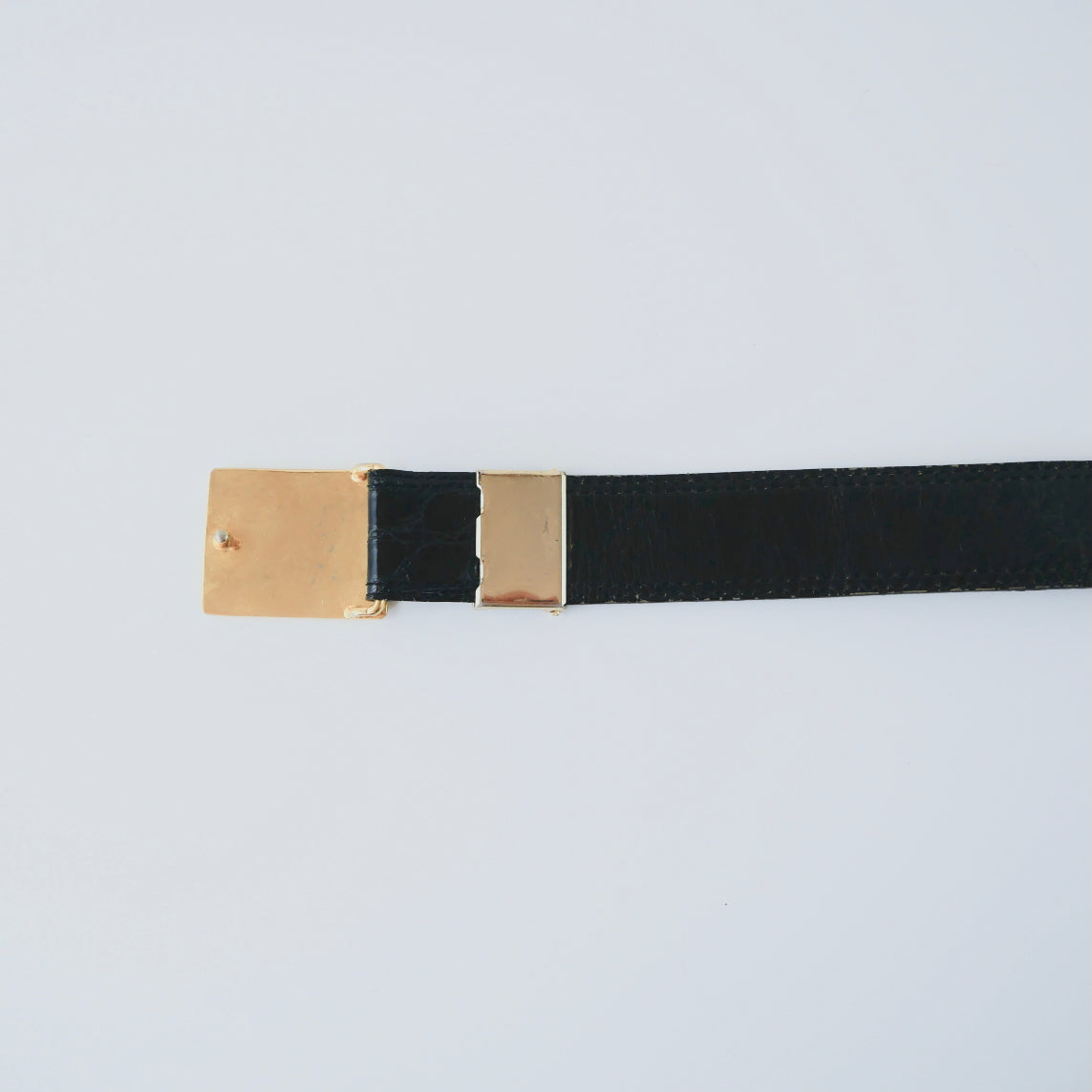 YSL Vintage Patent Textured Belt