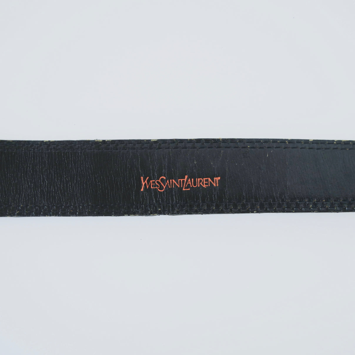 YSL Vintage Patent Textured Belt