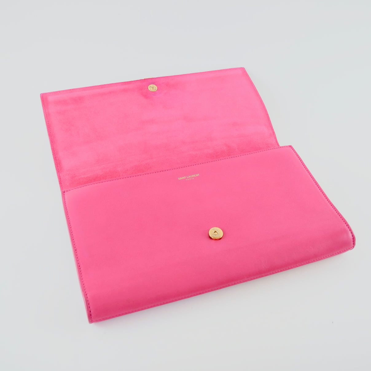 YSL Leather Classic Y Clutch