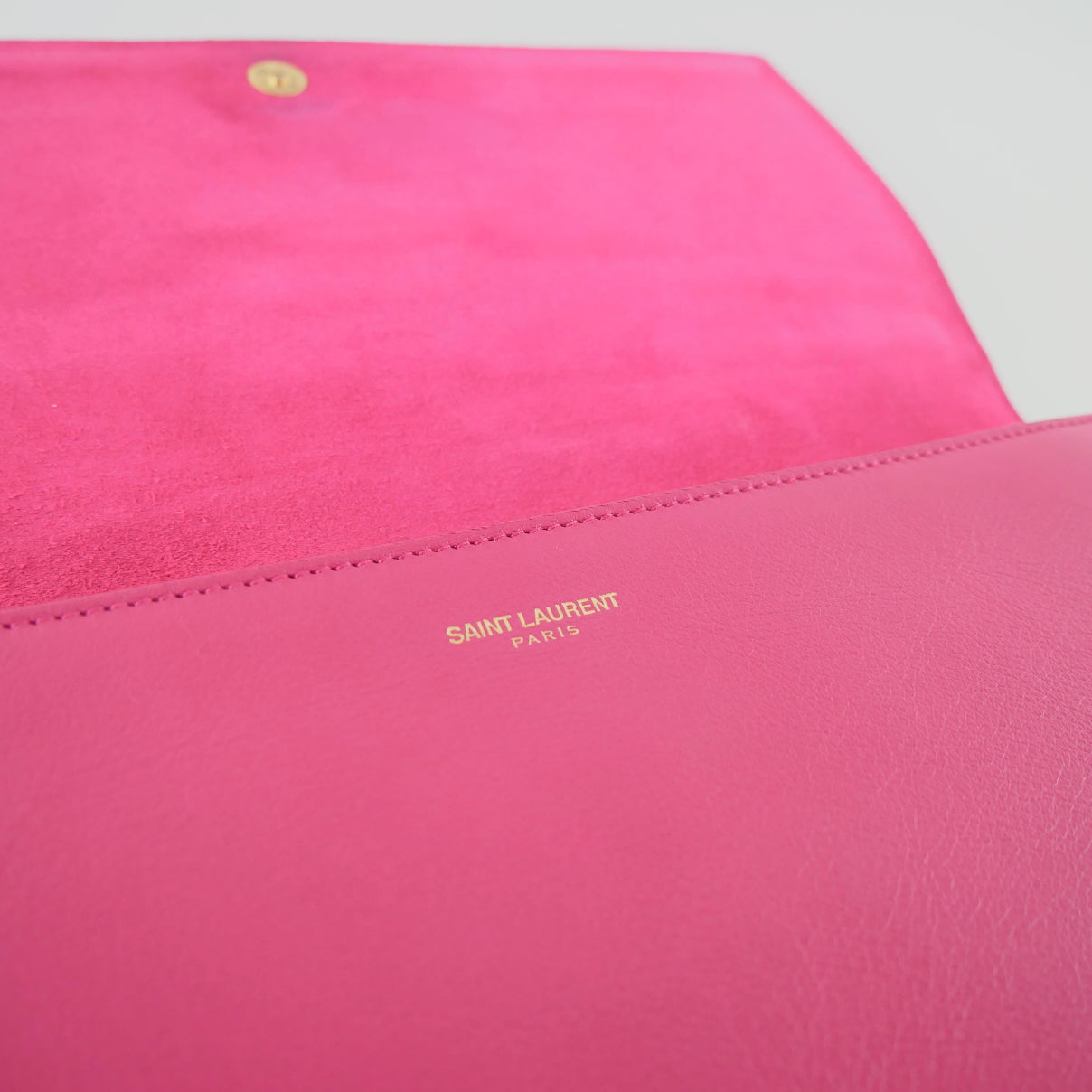 YSL Leather Classic Y Clutch