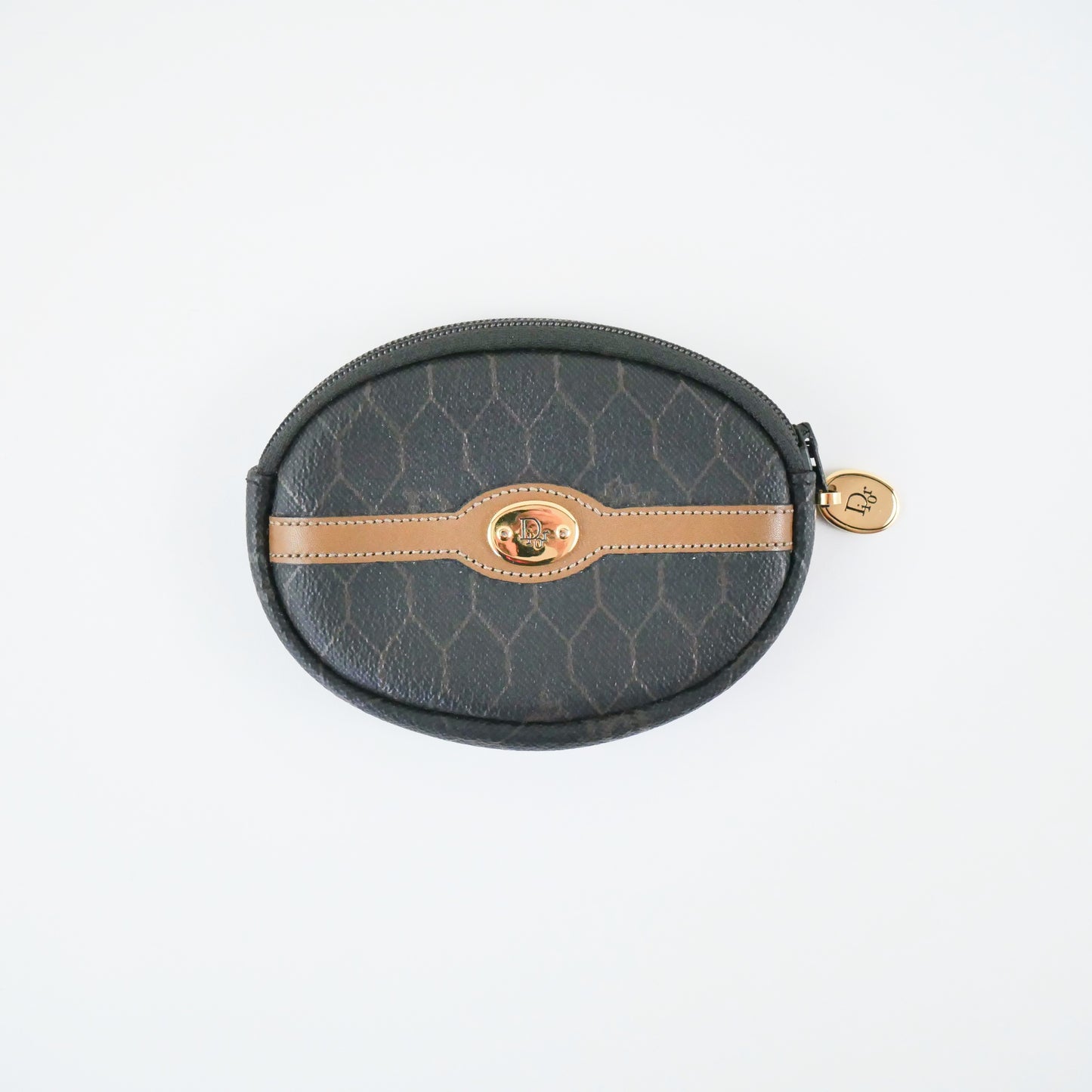 Christian Dior Vintage Honeycomb Coin/ Card Case