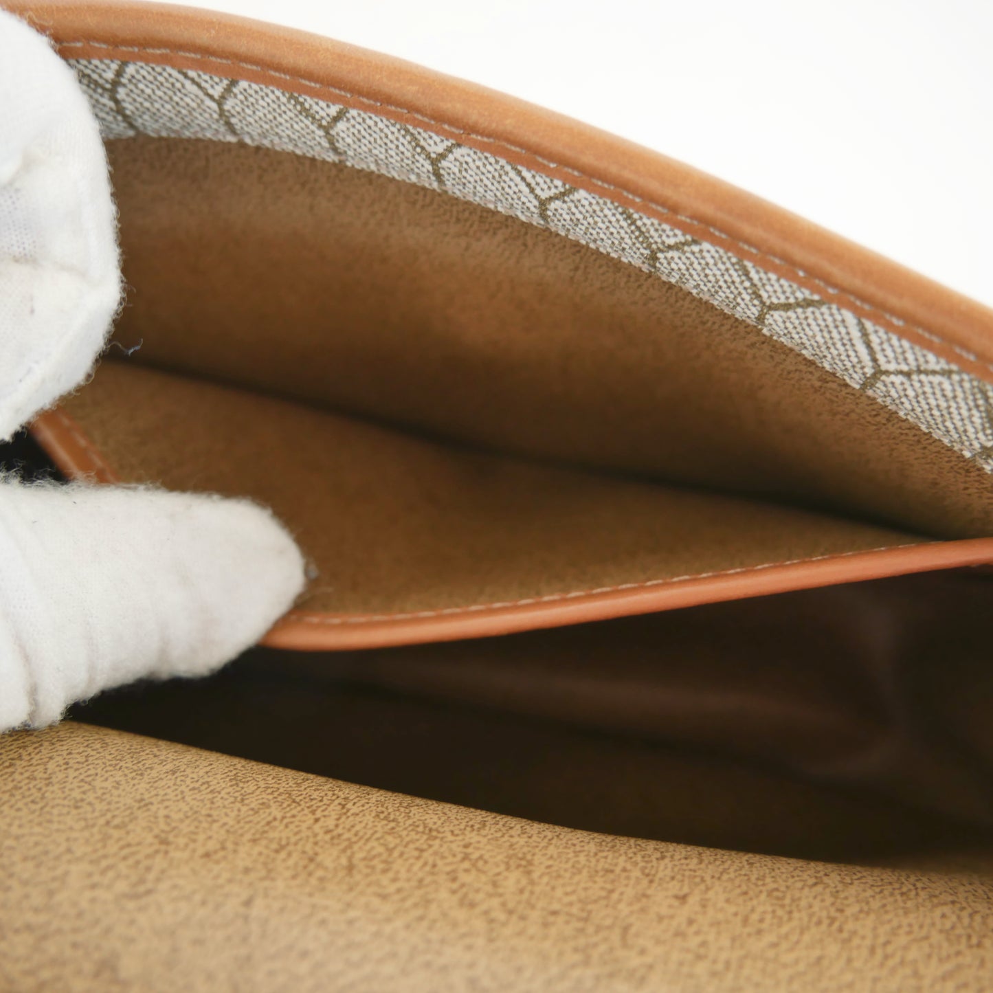 Christian Dior Vintage Honeycomb Tan Crossbody