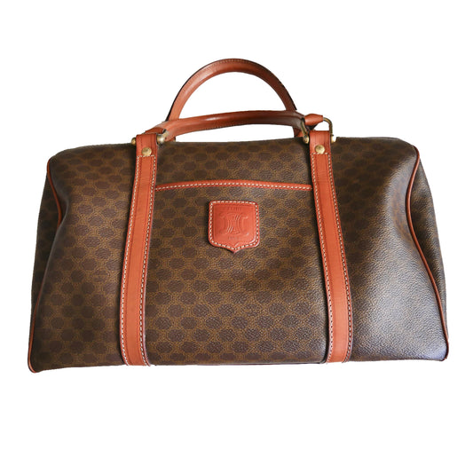 Celine Vintage Macadam Boston Bag