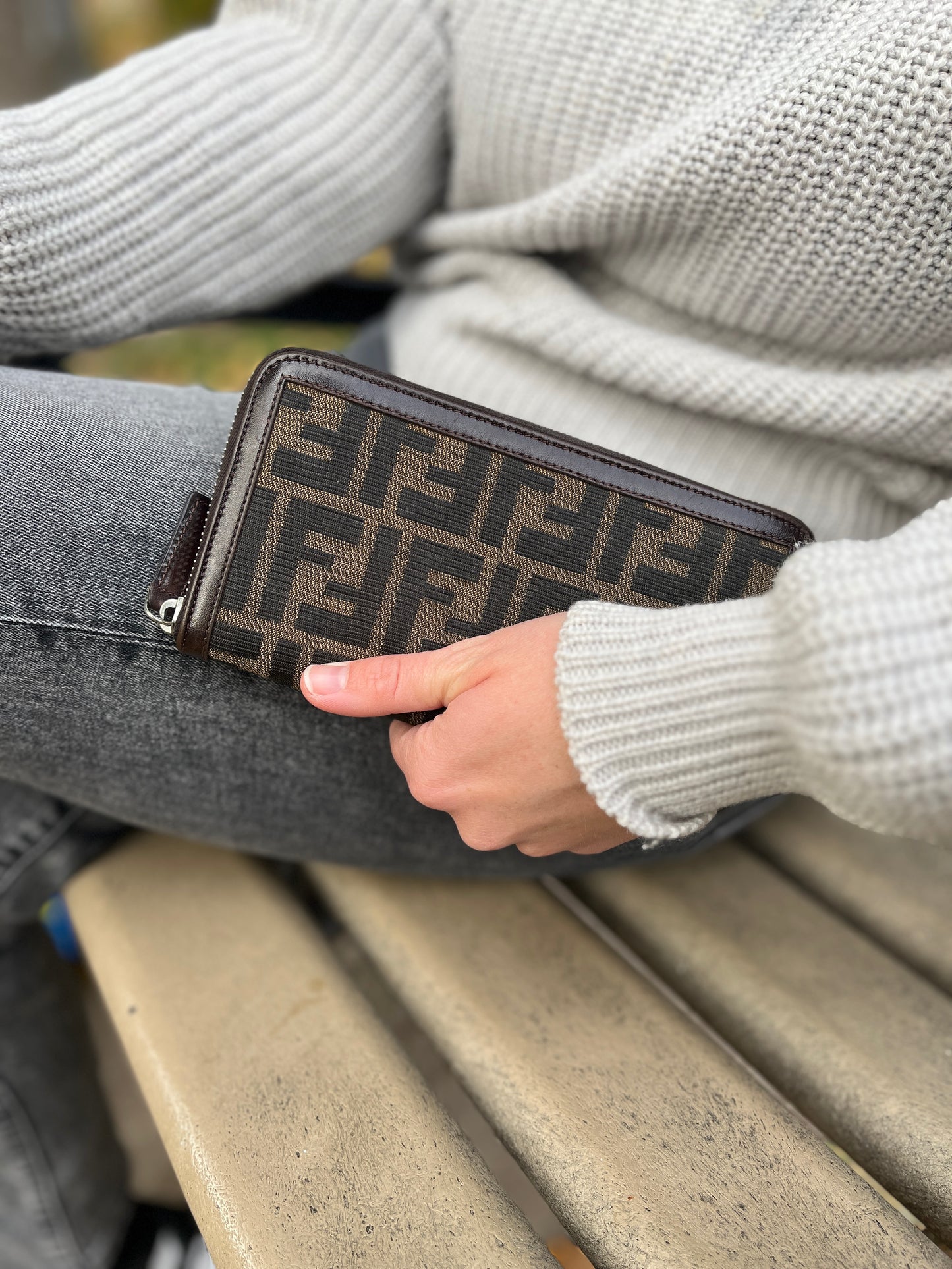 Fendi Zucca Vintage Zippy Wallet