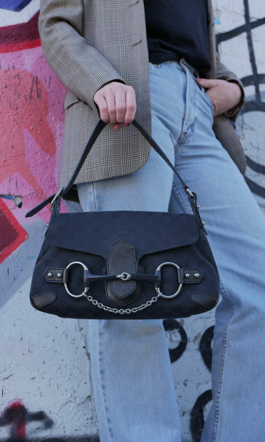 Gucci Canvas Tom Ford Era Horsebit Handbag