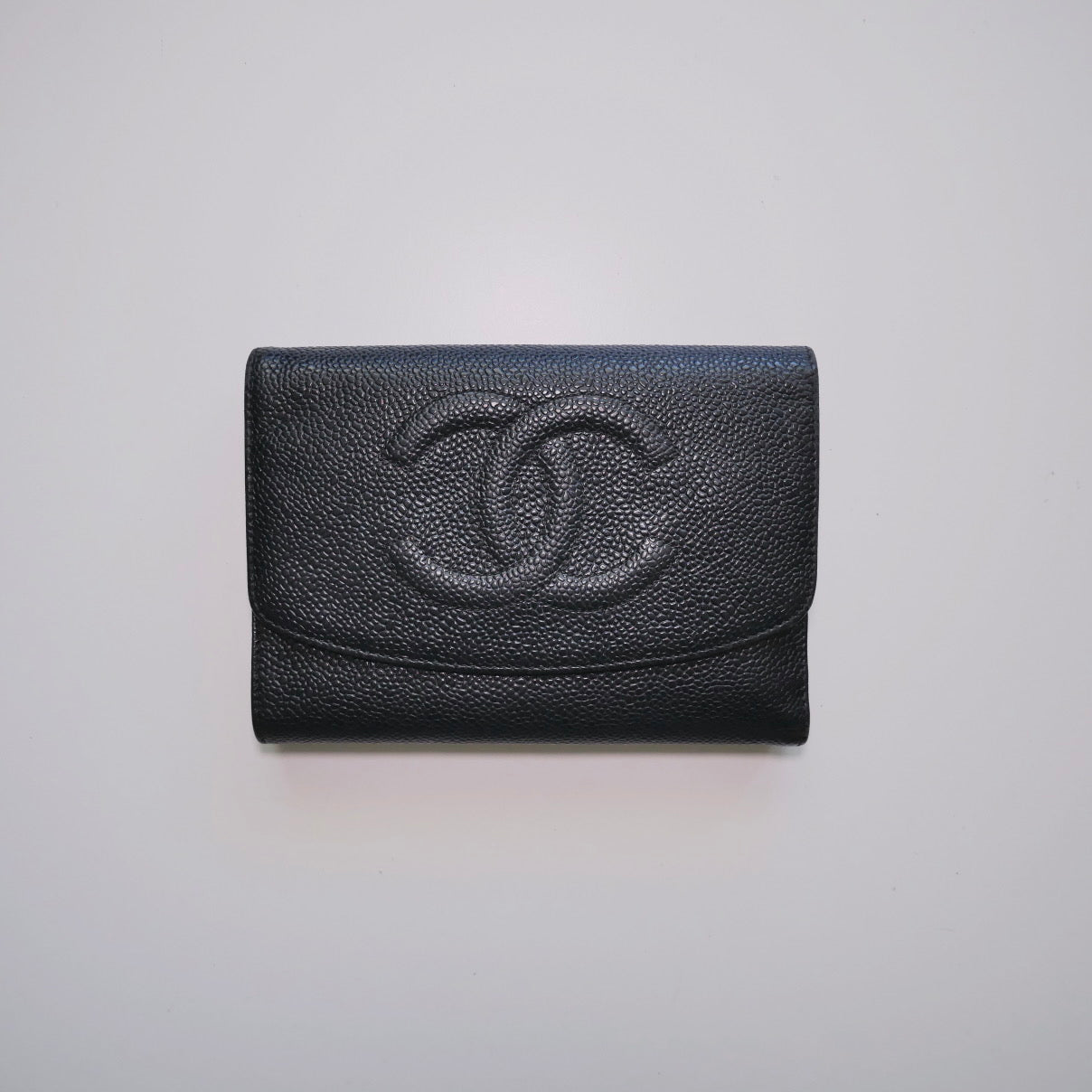 Chanel Vintage Interlocking Caviar Wallet