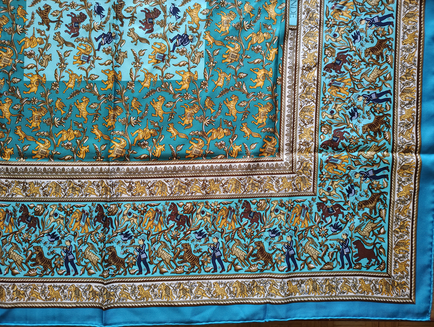 Hermes Carre 90 Silk Scarf Chasse En Inde