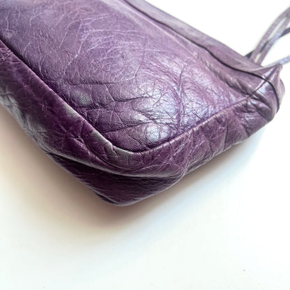 Balenciaga Leather Mini City Clutch