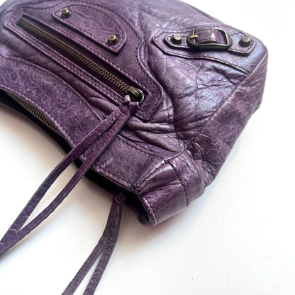 Balenciaga Leather Mini City Clutch