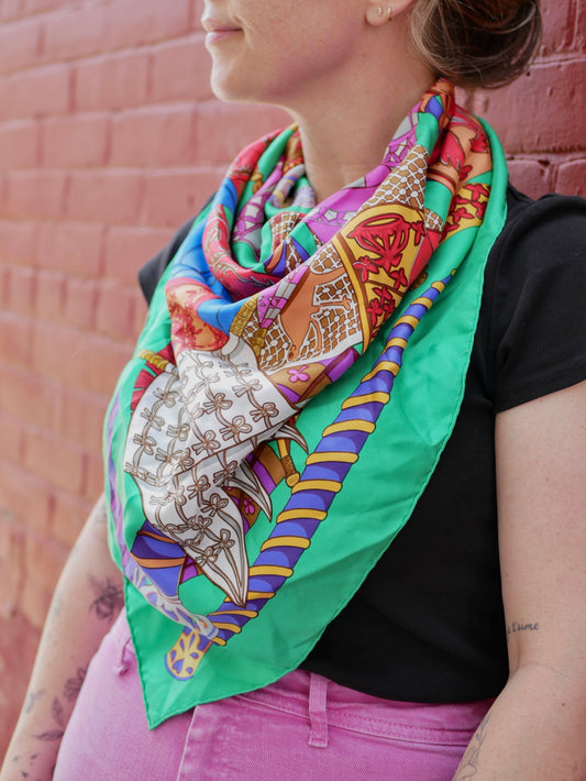 Hermes 100% Silk Carre 90 Scarf