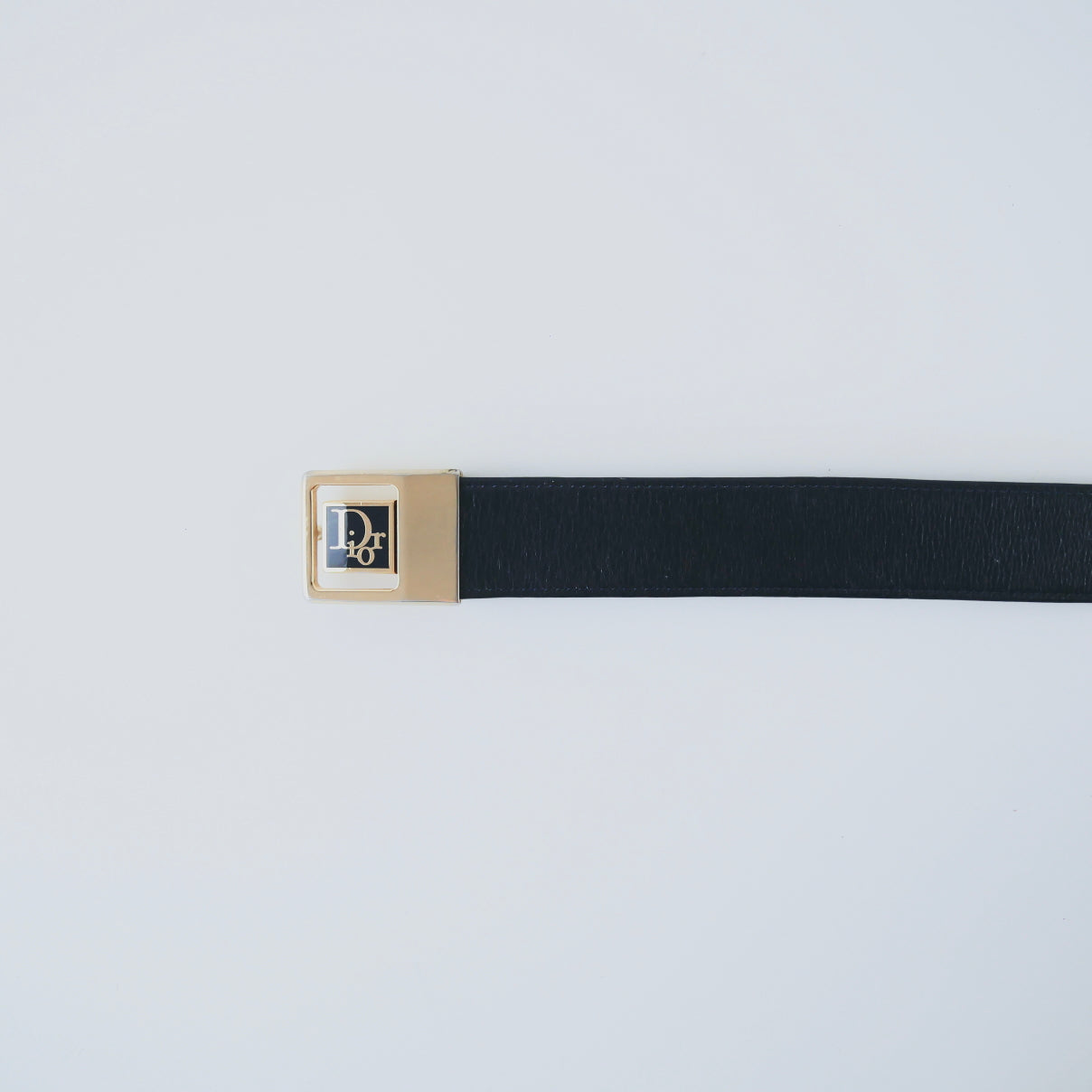 Dior Vintage Leather Navy Belt