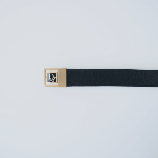 Dior Vintage Leather Navy Belt
