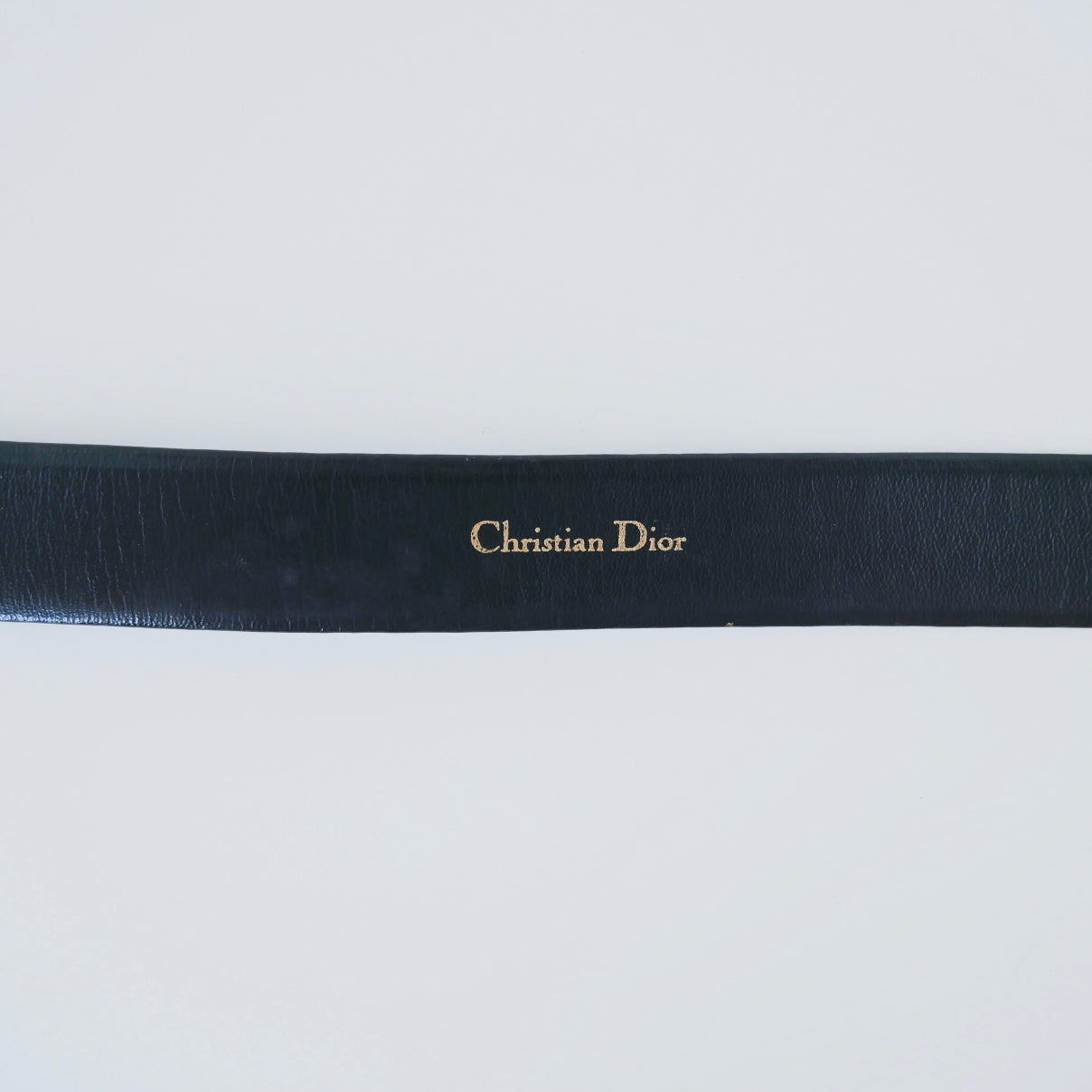 Dior Vintage Leather Navy Belt