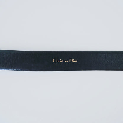 Dior Vintage Leather Navy Belt