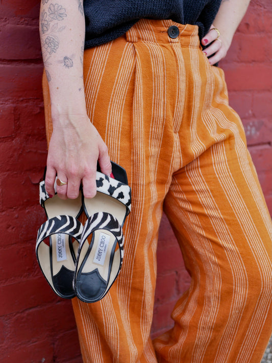 Jimmy Choo Hira 85 Animal Print Sandals
