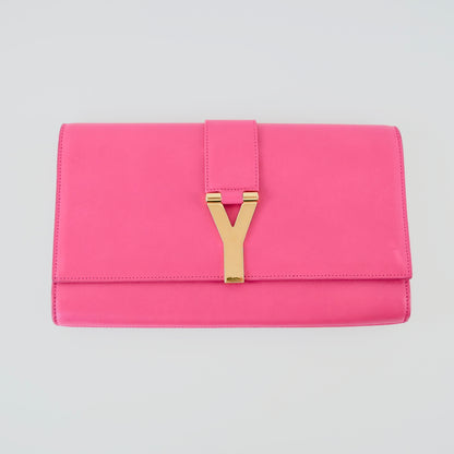 YSL Leather Classic Y Clutch