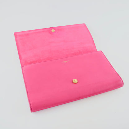YSL Leather Classic Y Clutch