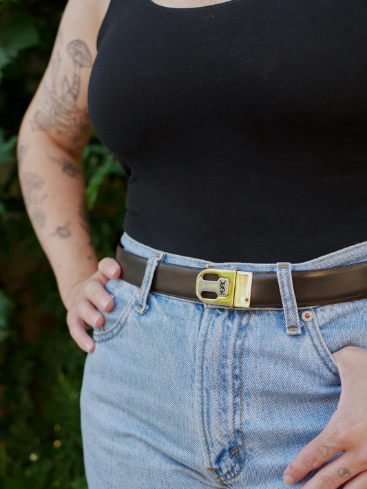 YSL Vintage Leather Belt