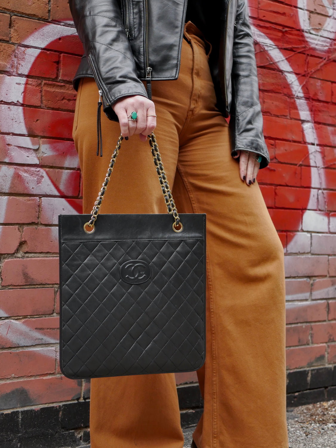 Chanel Vintage Quilted Lambskin Leather Bag