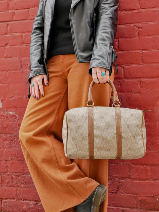 Dior Vintage Honeycomb Boston Bag