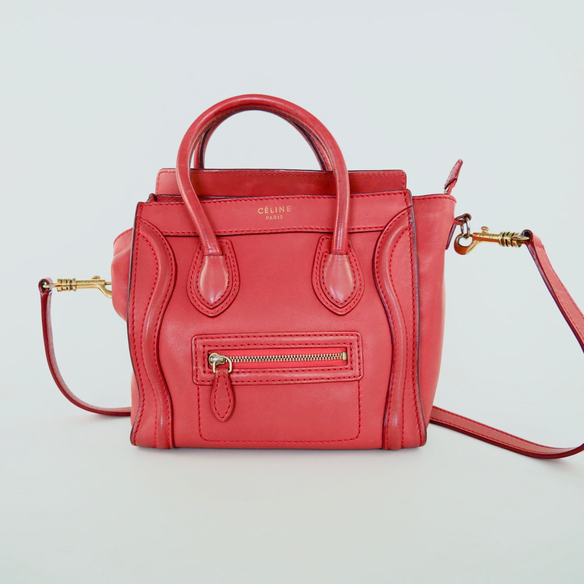 Celine Leather Nano Luggage