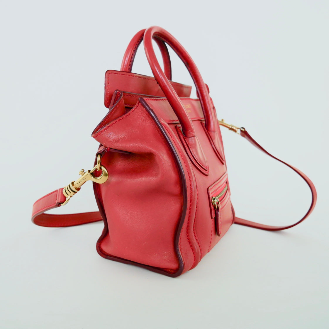 Celine Leather Nano Luggage