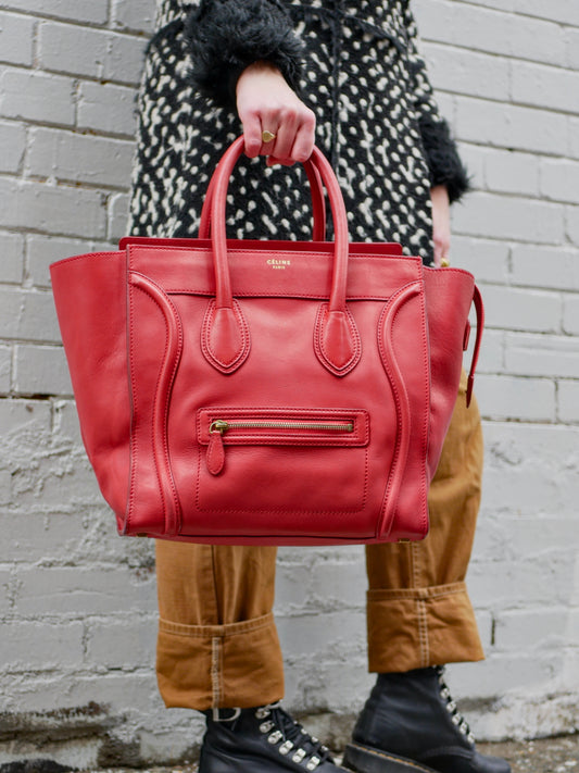 Celine Leather Mini Luggage