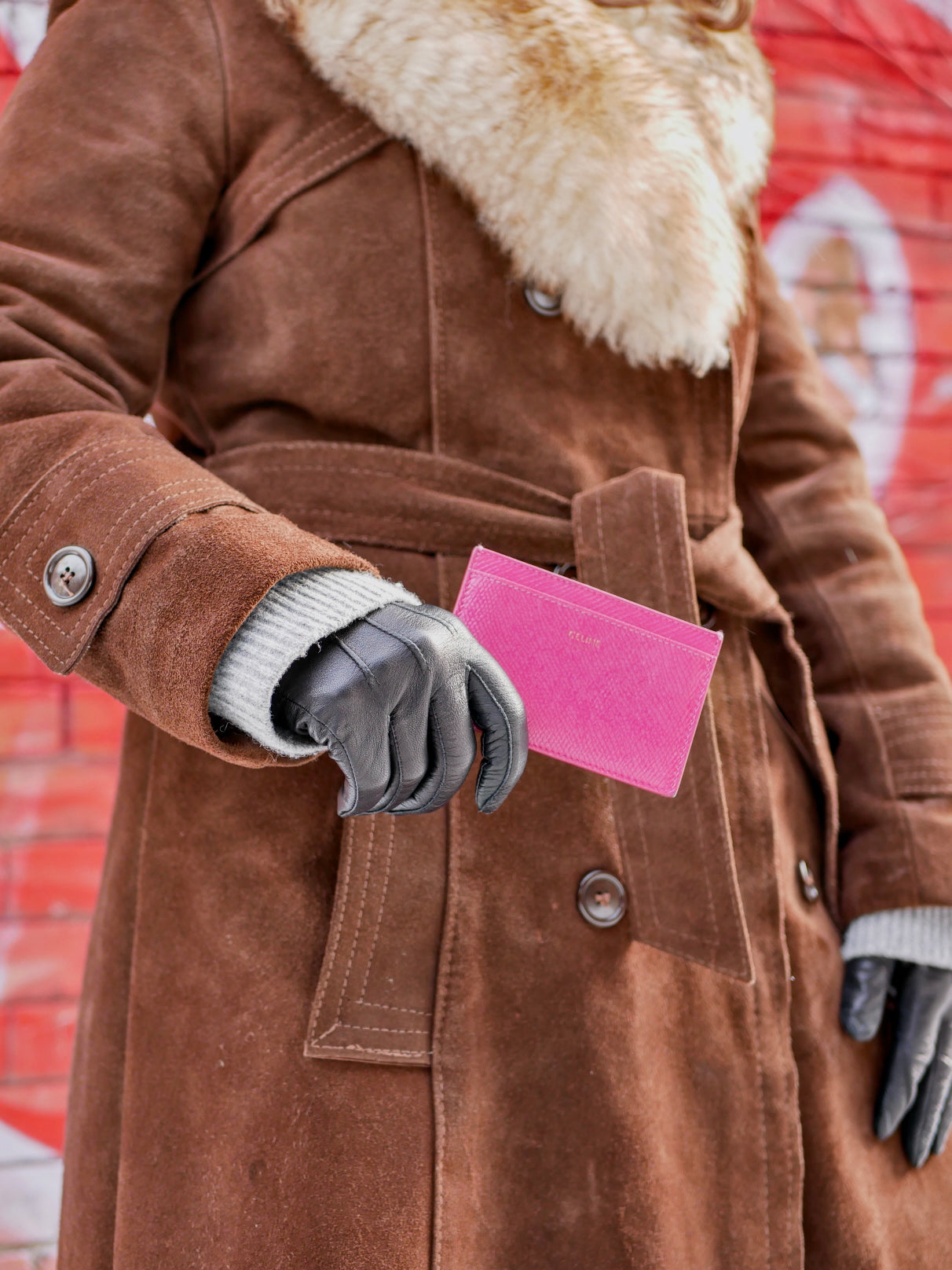 Celine Leather Card Holder