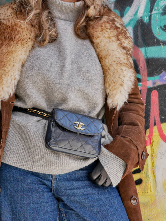Chanel Vintage Lambskin Waist Bag