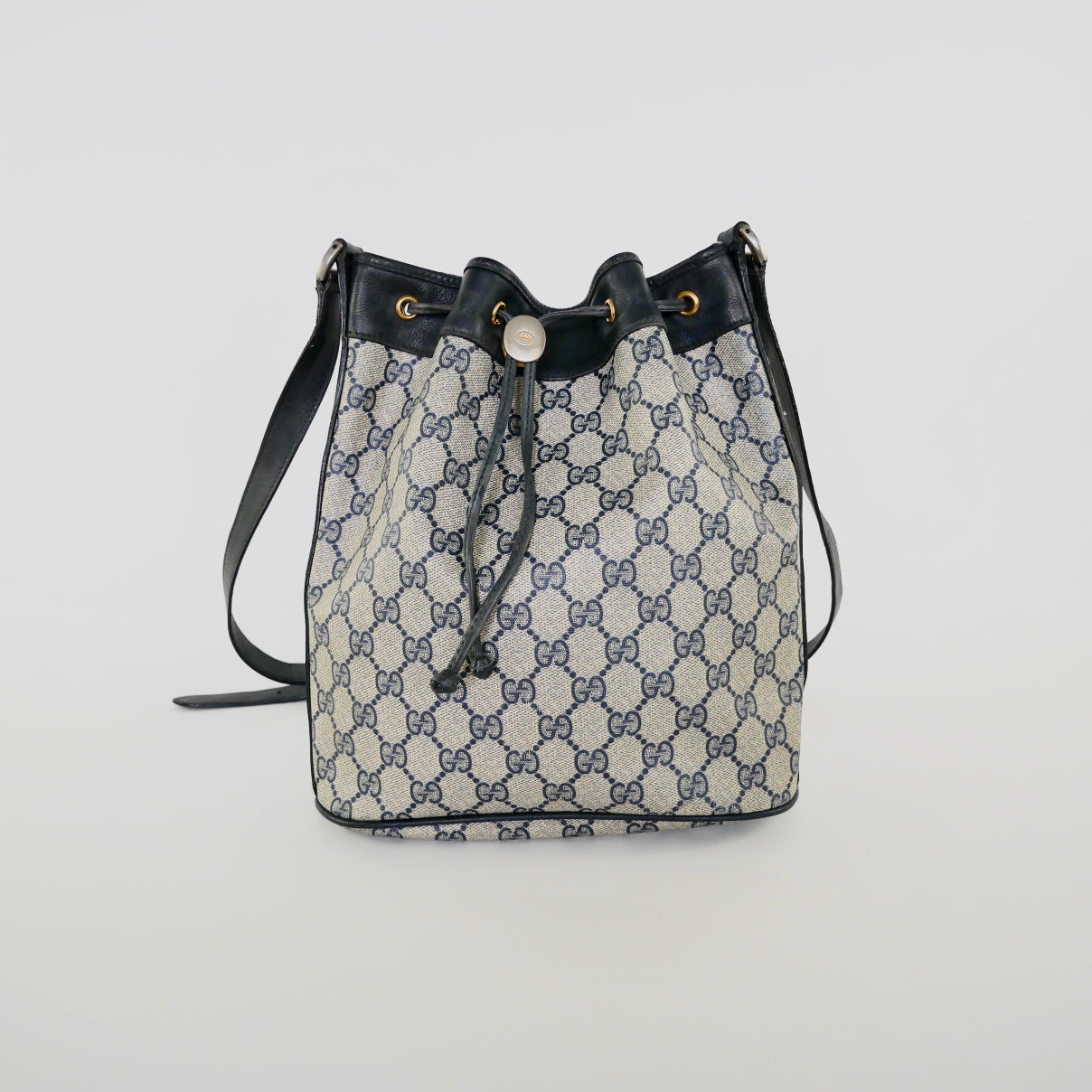Gucci Vintage Supreme Canvas Bucket