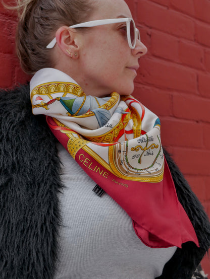 Celine Vintage Silk Scarf