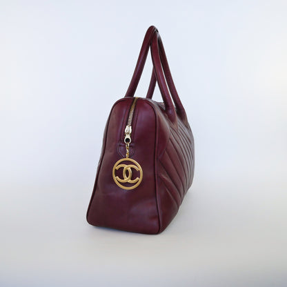 Chanel Vintage Lambskin Boston