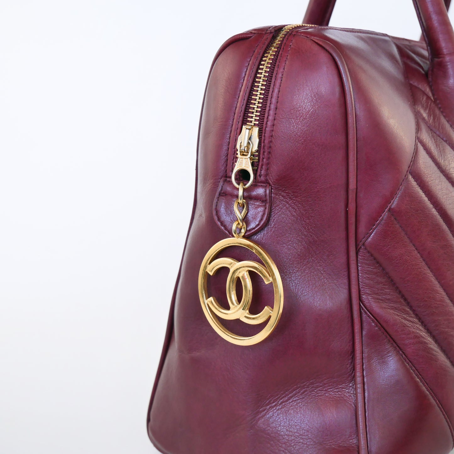 Chanel Vintage Lambskin Boston