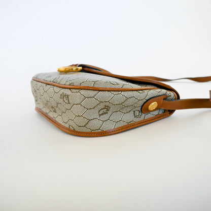 Christian Dior Vintage Honeycomb Tan Crossbody