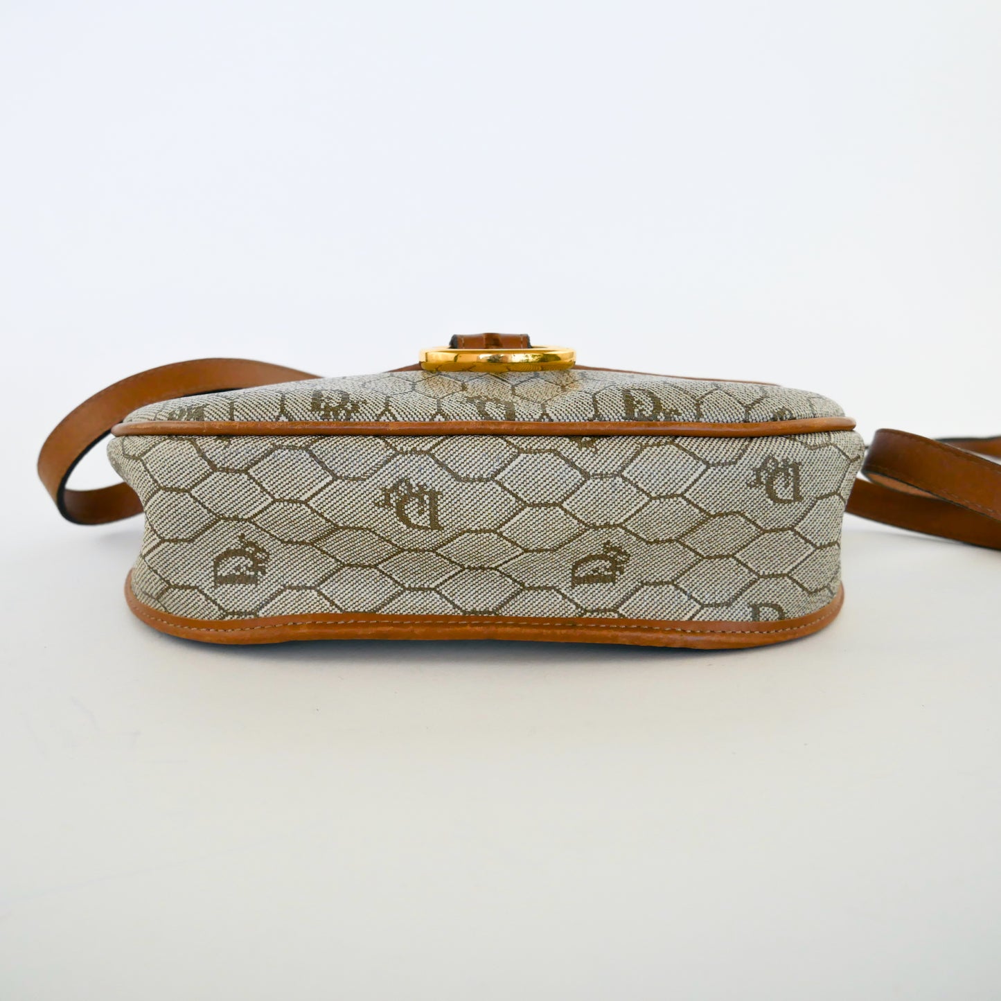 Christian Dior Vintage Honeycomb Tan Crossbody