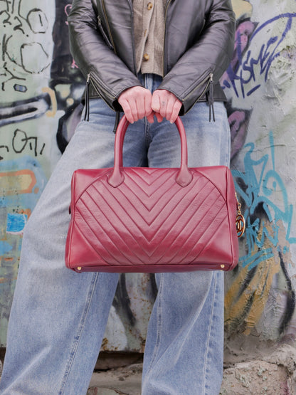 Chanel Vintage Lambskin Boston