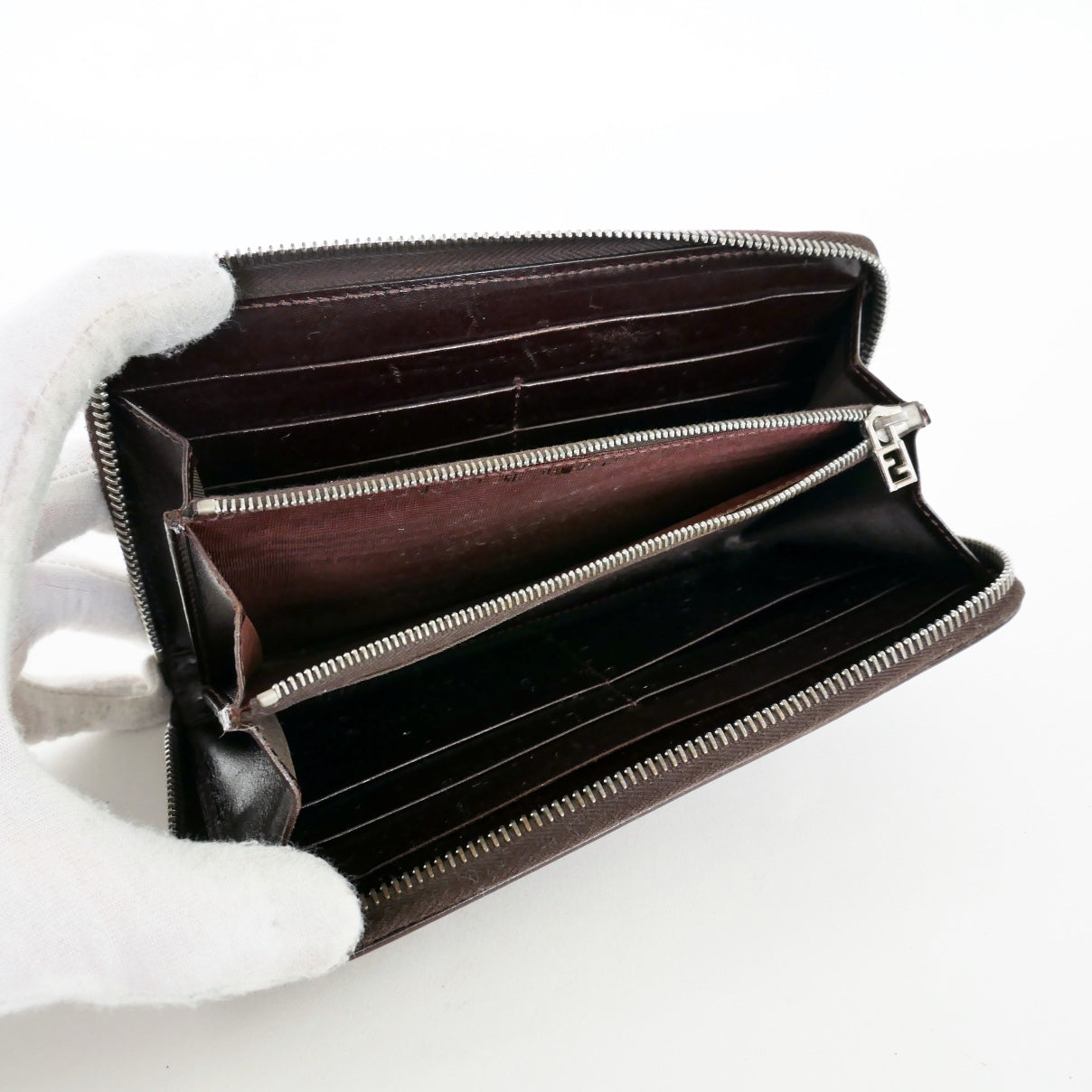 Fendi Zucca Vintage Zippy Wallet