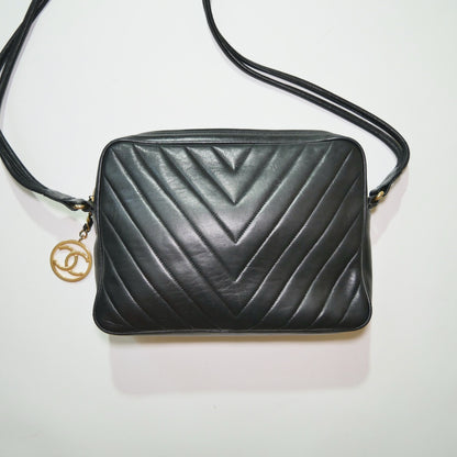 Chanel Vintage Lambskin V Stitch Crossbody