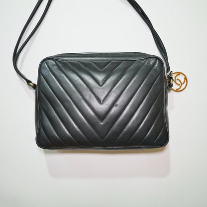 Chanel Vintage Lambskin V Stitch Crossbody