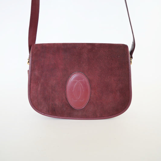 Cartier Vintage Suede & Leather Bag