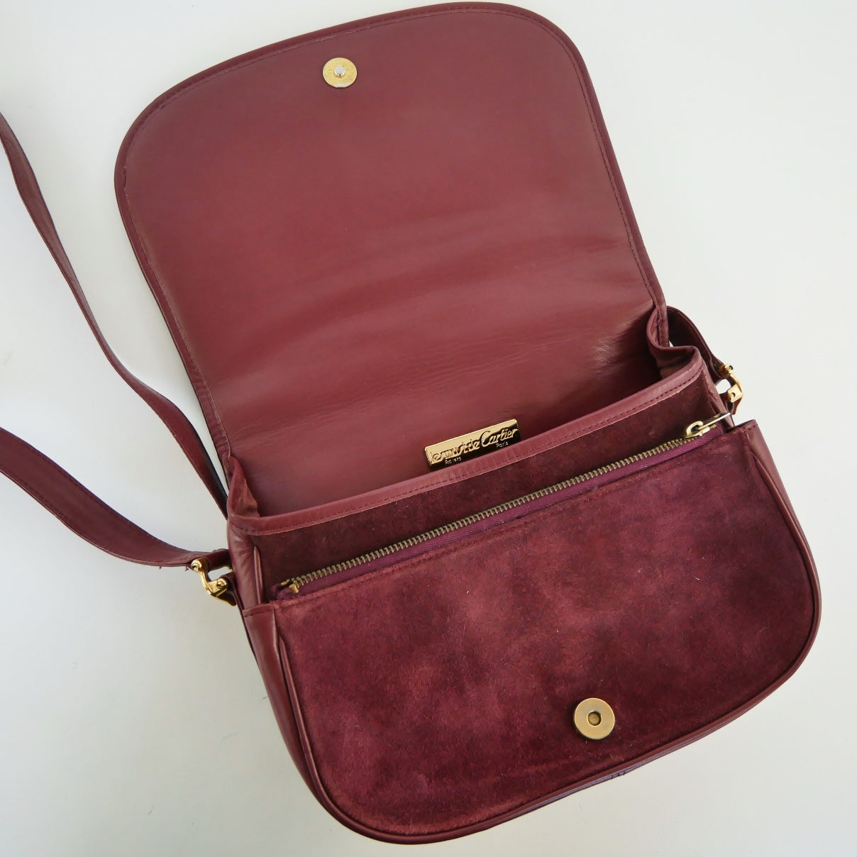 Cartier Vintage Suede & Leather Bag