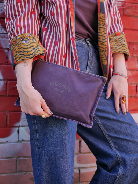 Hermes Bain Cotton Clutch