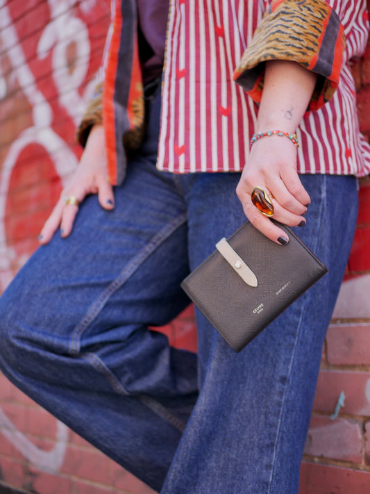 Celine Leather Compact Wallet