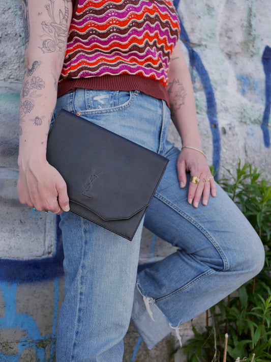 Yves Saint Laurent Vintage Leather Clutch