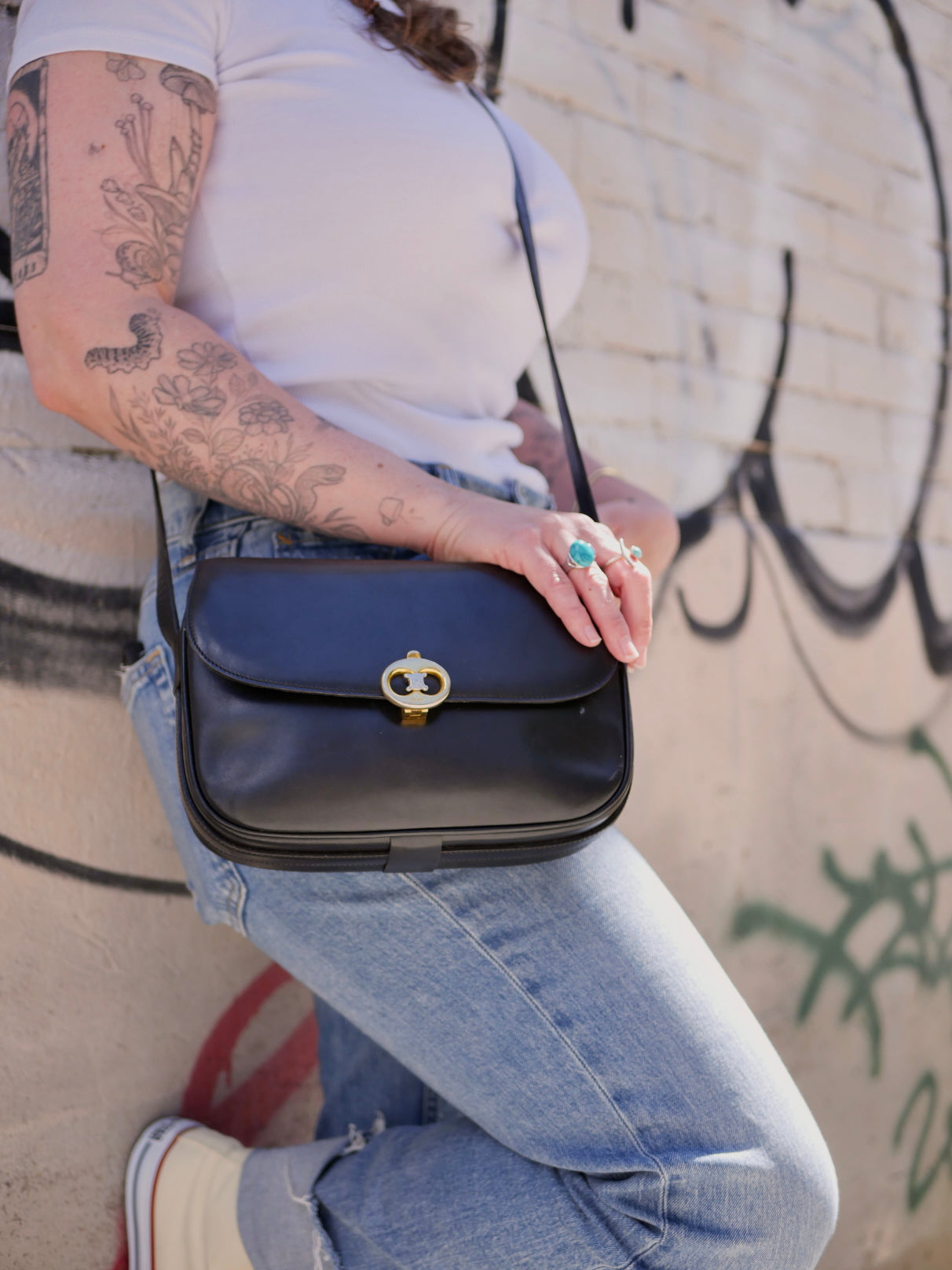 Celine Vintage Leather Crossbody